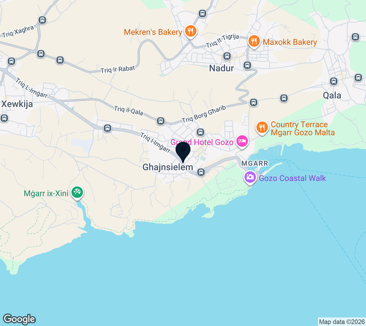 Mapa de Ghajnsielem