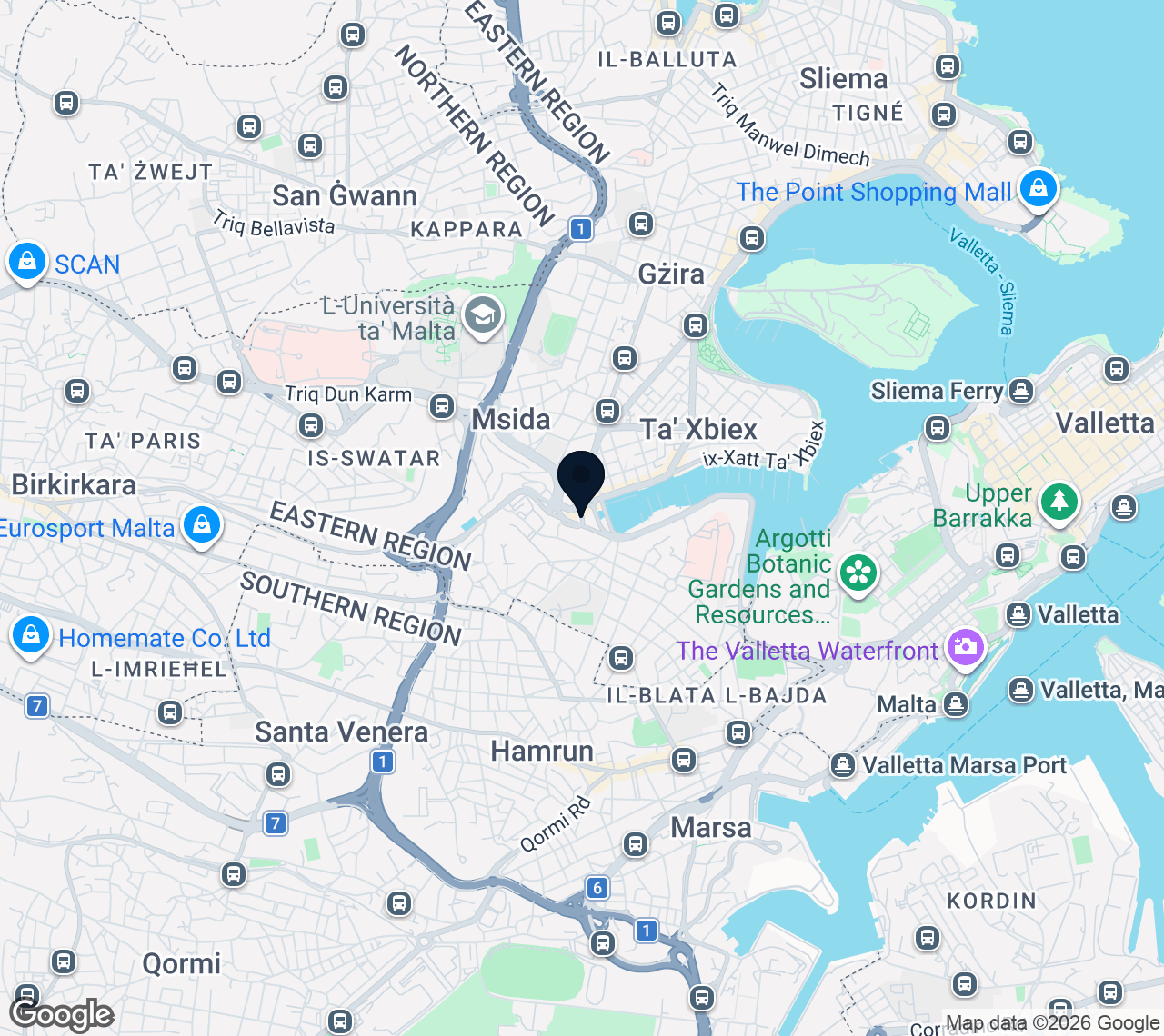 Mapa de Msida
