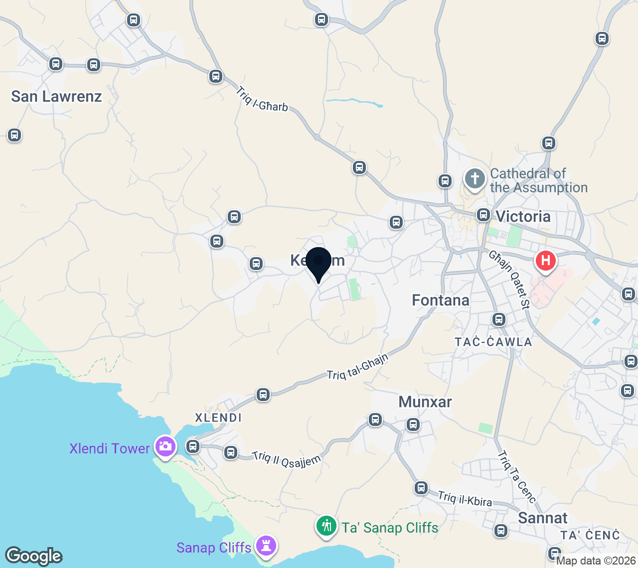 Mappa di Kercem
