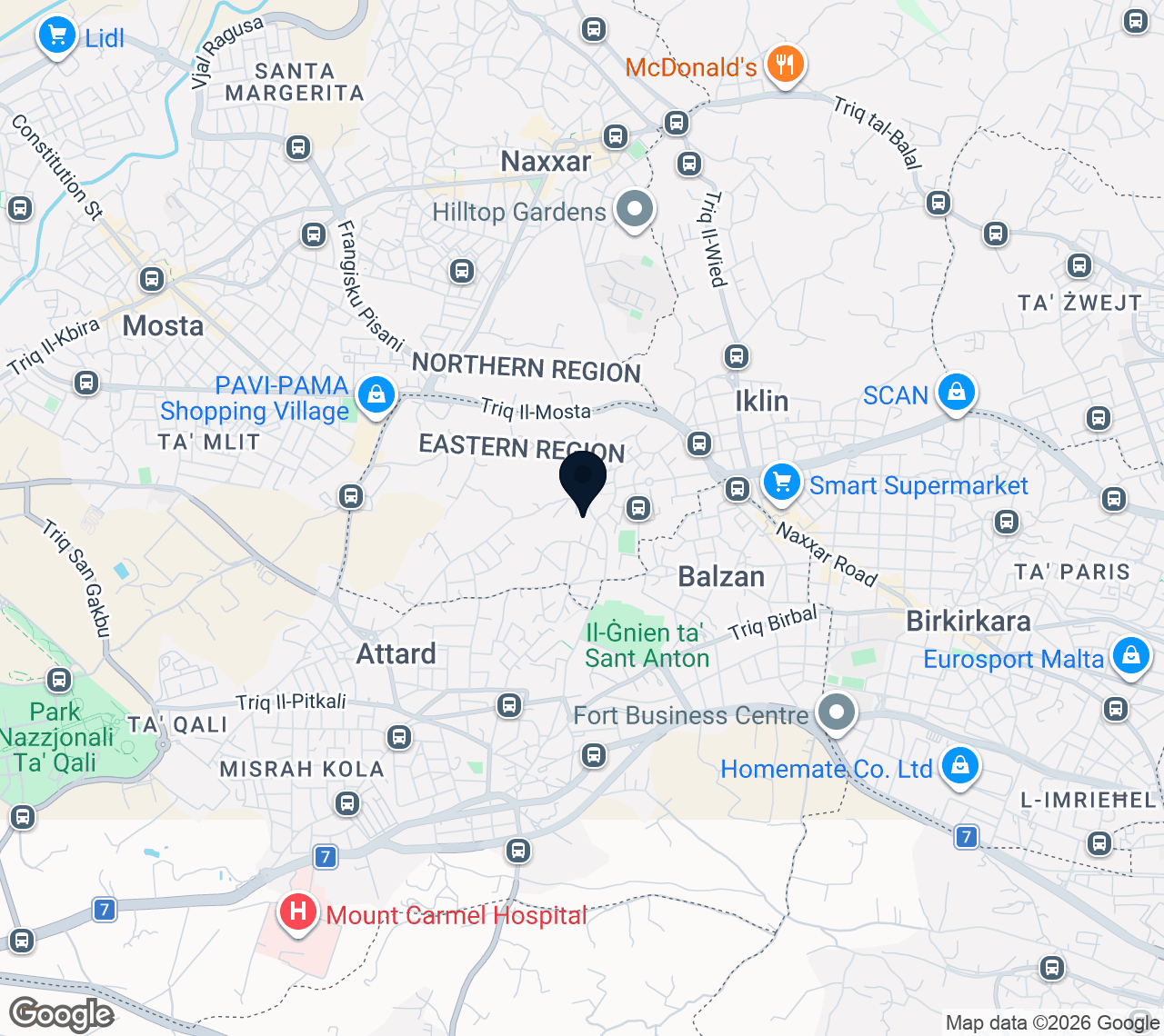 Mappa di Lija