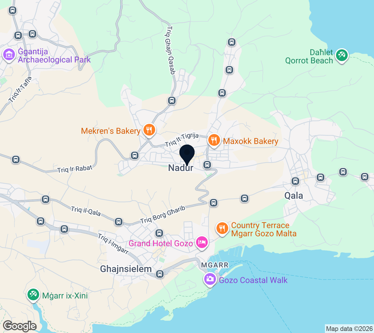 Mappa di Nadur