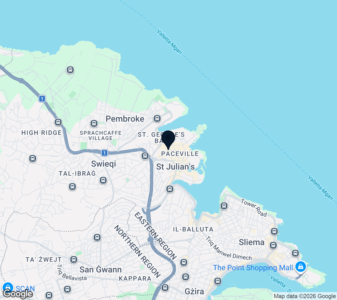 Mappa di Paceville