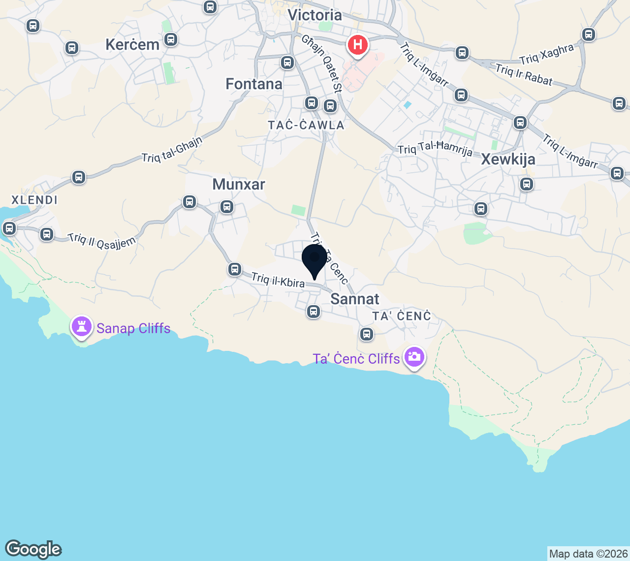 Mappa di Sannat