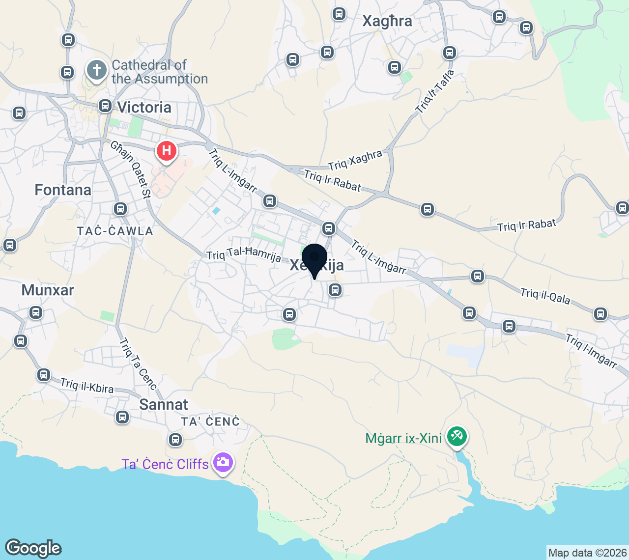 Mappa di Xewkija
