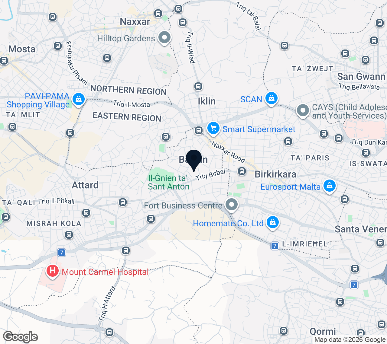 Map of Balzan
