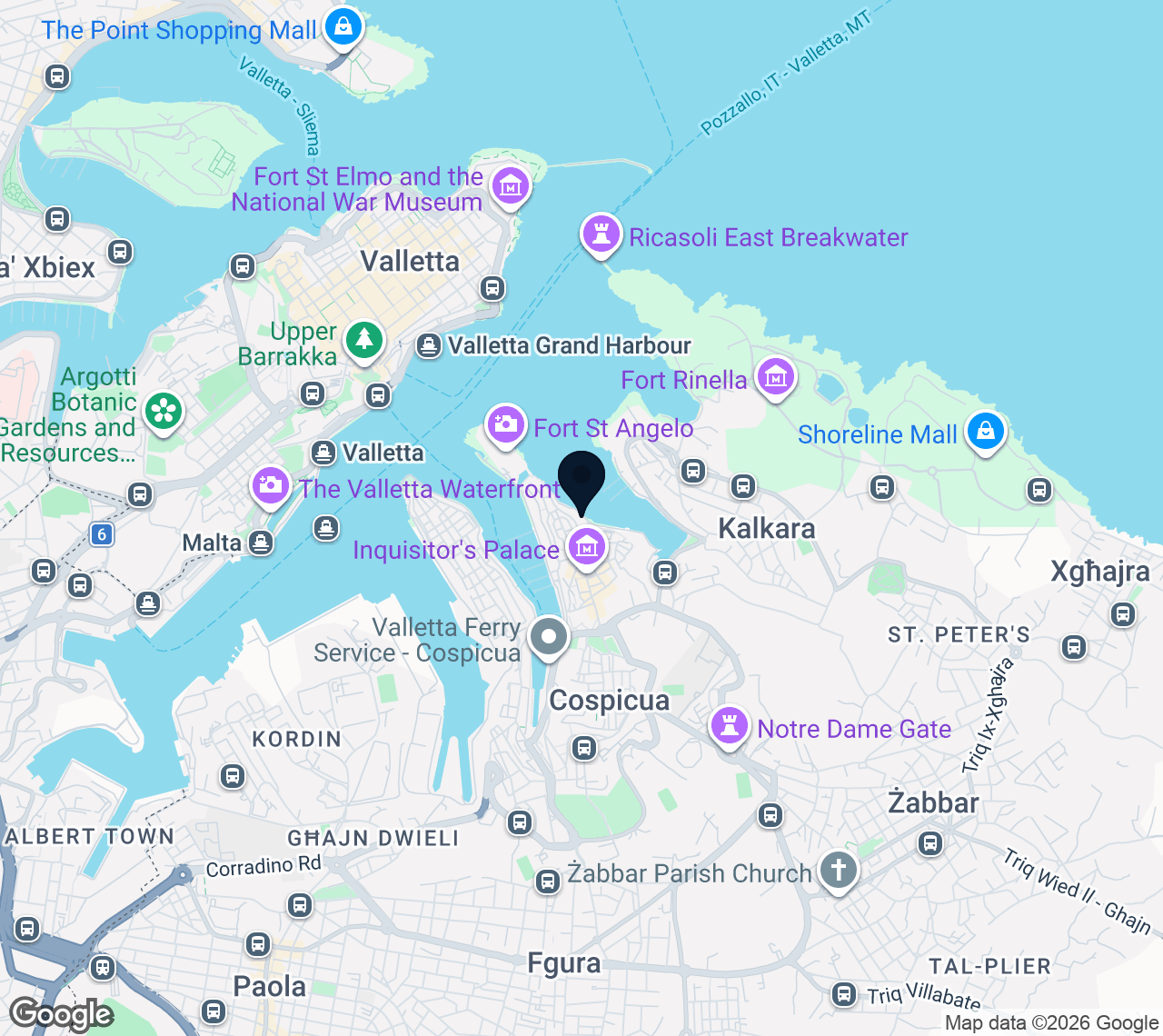 Map of Birgu