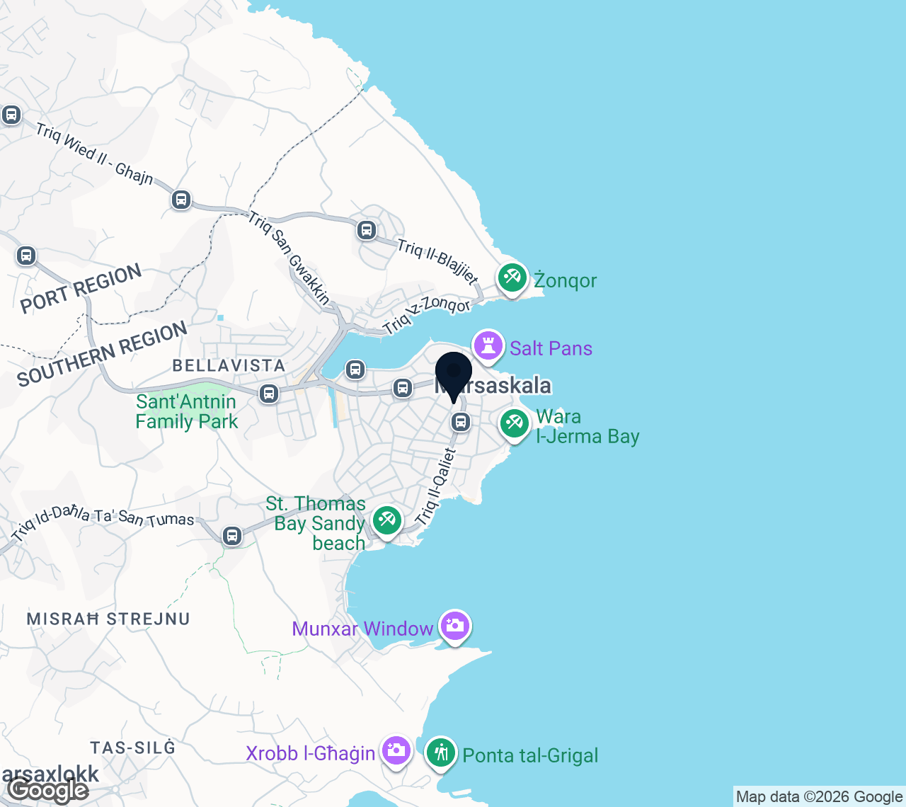 Map of Marsascala