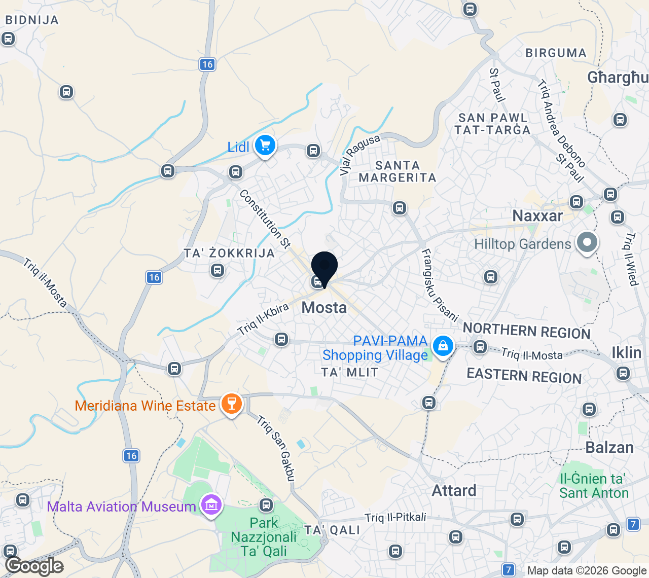 Map of Mosta