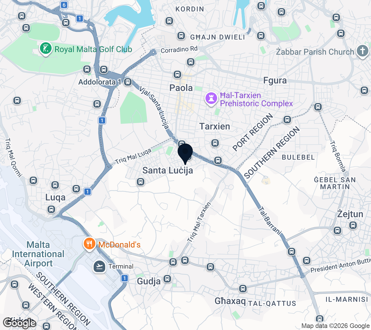 Map of Santa Lucija