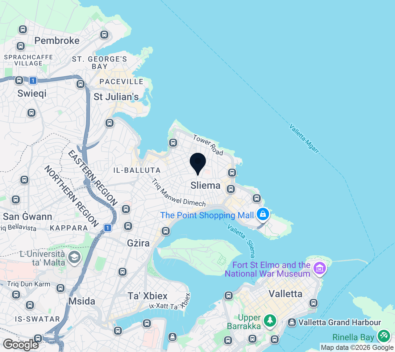 Map of Sliema