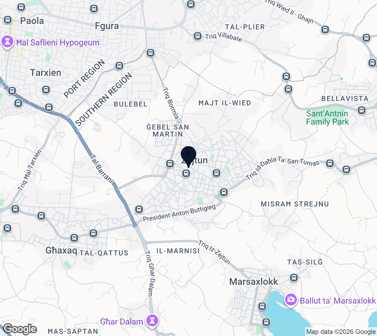 Map of Zejtun
