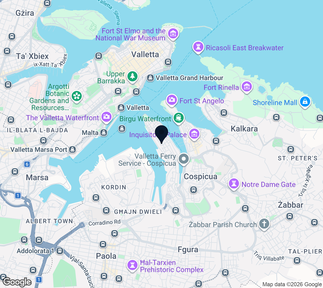 Kaart van Senglea
